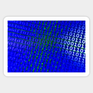 Binary Numbers, Computer Talk, Blue Sticker